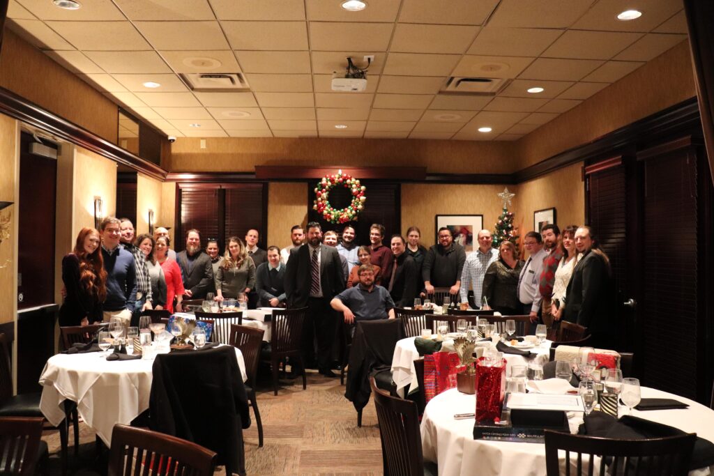 Accent Consulting holiday dinner group photo